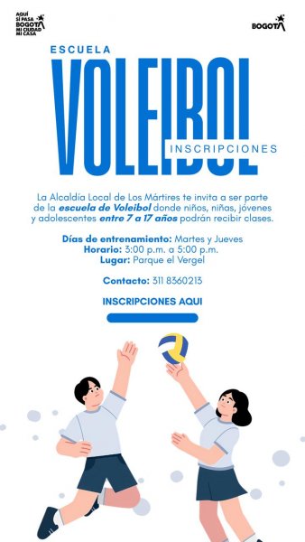 Convocatoria: Escuela de Voleibol en Los Mártires