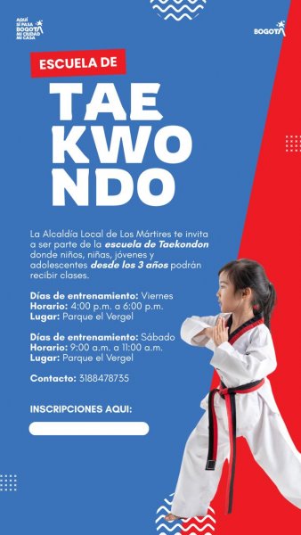  Convocatoria: Escuela de Taekwondo en Los Mártires
