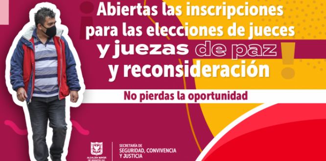 Abiertas las inscripciones para quienes aspiren a ser Jueces de Paz y de Reconsideración