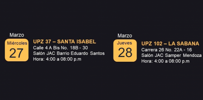  La Secretaría Distrital de Planeación invita a la comunidad de la Localidad de Los Mártires, a asistir a la presentación de la propuesta de formulación del Plan de Ordenamiento Territorial: