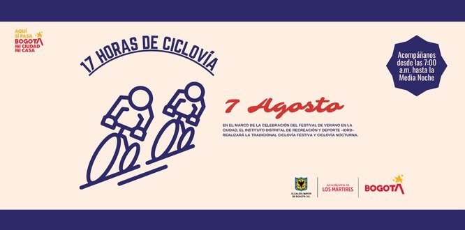 Gran apuesta de las 17 horas de Ciclovía, gran participación de la localidad de Mártires