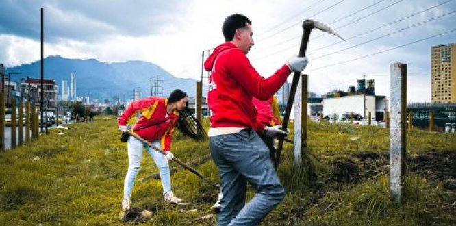 Operativo de limpieza en Los Mártires