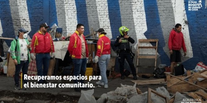 Foto Jornada de recuperación del espacio público en el sector de la carrilera - Localidad de Los Mártires