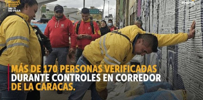 Más de 170 personas verificadas durante controles en corredor de la Caracas