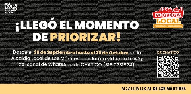 Invitación a votar por las propuestas viables de Presupuestos participativos - Alcaldia Local de los Mártires