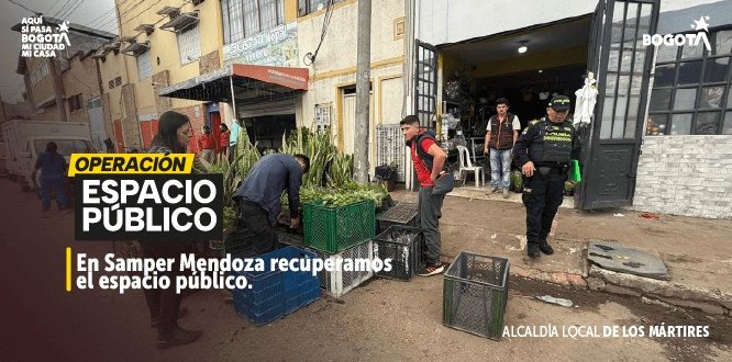 Foto Recuperación del Espacio Publico en el barrio Samper Mendoza - los Mártires