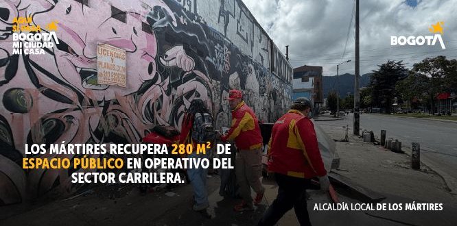 Jornada de Recuperación del Espacio Público en el sector de la Carrilera - Localidad de Los Mártires