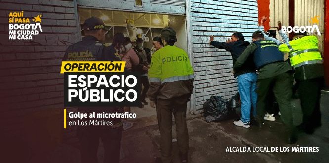 Contundente actividad de alto impacto contra el microtráfico en la Localidad de Los Mártires