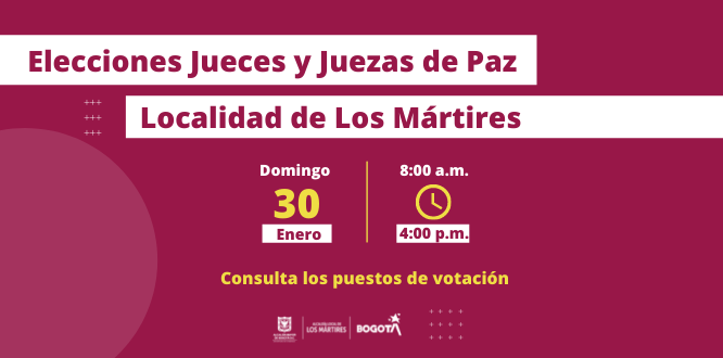Conoce los puntos de votación en nuestra localidad para las elecciones de jueces y juezas de paz