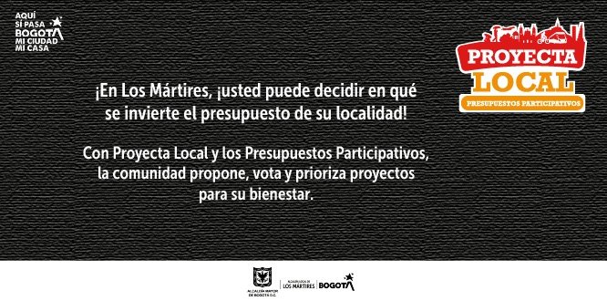 Foto con invitación a participar en los proyectos participativos