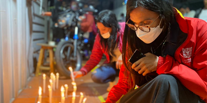 Alcaldesa local (e), Tatiana Piñeros Laverde, asistió a homenaje de Amanda Reyes Ávila, víctima de feminicidio en Ciudad Bolívar