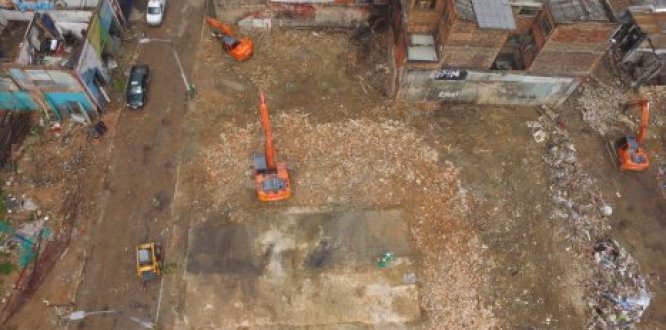 Demoliciones en la desaparecida calle del Bronx