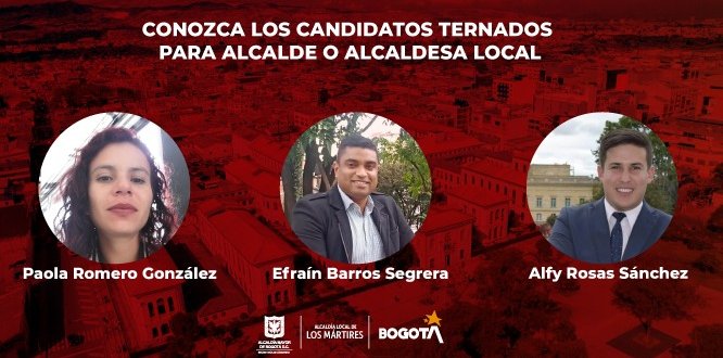 Conozca la terna para de la que saldrá la próxima alcaldesa o alcalde de Los Mártires