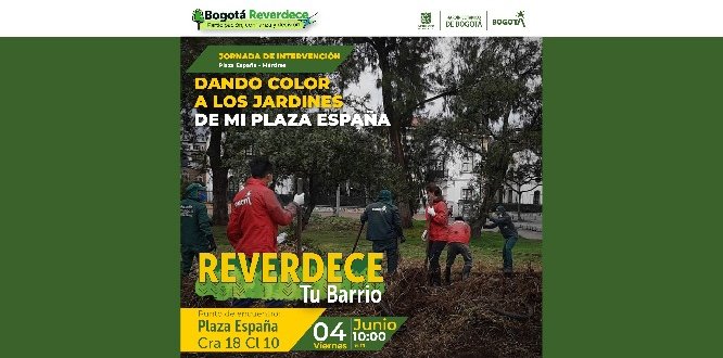 Jardín Botánico y comunidad de Los Mártires visten de color y vida la Plaza España