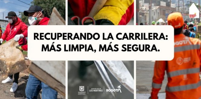 Foto entidades del Distrito participando en Jornada de Recuperación de la Carrilera