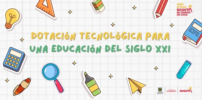 Imagen informativa sobre entrega de equipos tecnológicos a colegios