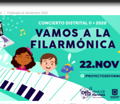 II Concierto Distrital Virtual Vamos a la Filarmónica 2020