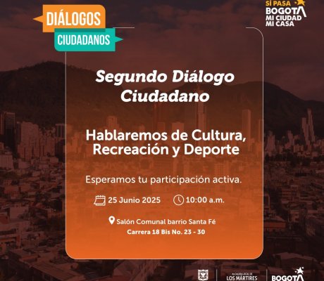 Foto con texto invitando al Segundo Diálogo Ciudadano 