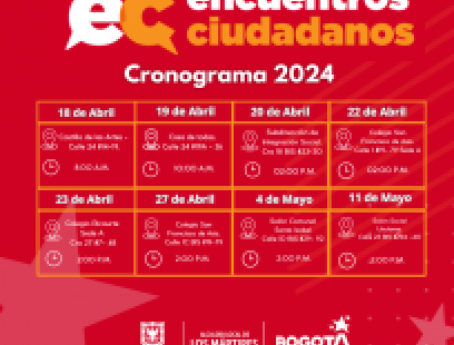 CRONOGRAMA ENCUENTROS CIUDADANOS