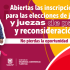 Abiertas las inscripciones para quienes aspiren a ser Jueces de Paz y de Reconsideración