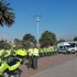 Entrega de Motos y buses a la Policía en la Plaza España