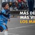 Foto de niños jugando futbol en un campo deprtivo de la localidad de los Mártires