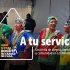 En la imagen se muesta a un grupo de cantadores paticipando en la feria a tu servicio que se desarrolló en la Plaza España. 