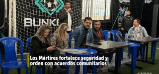 Mesa de trabajo con comerciantes de la localidad de Los Mártires