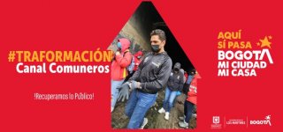 Fotografía de operativo realizado en el Canal Comuneros, en la imagen aparecen el alcalde y Gestores de Convivencia de la Alcaldía Local